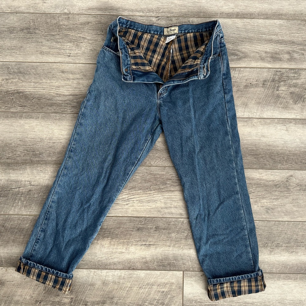 Vintage Flannel lined L.L. Bean Jeans 32x30